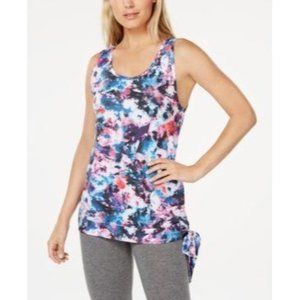Ideology Womens Tie Dye Side Tank Top Athleisure
